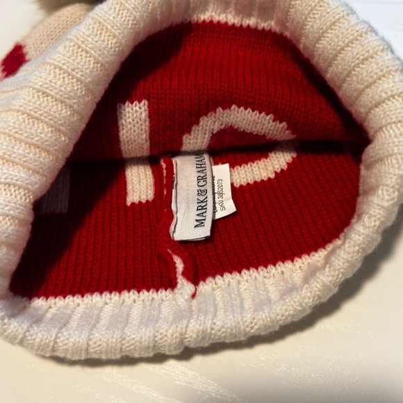 Mark and Graham "HO HO HO" Matching Beanie Ski Hats Holiday Pom Pom Beanie - Picture 3 of 9